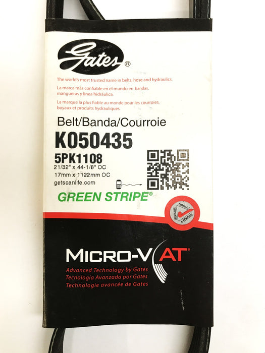 Car Quest/Gates 21/32" x 44-1/8" Micro-V Drive Belt K050435 [Lot of 3] NOS