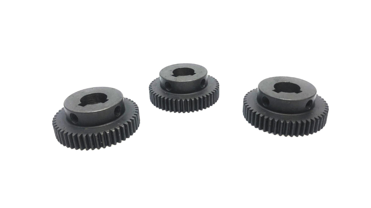 Unbranded 50mm OAL x 15mm Bore Double Keyway Gear 50 Teeth [Lot of 3] USED