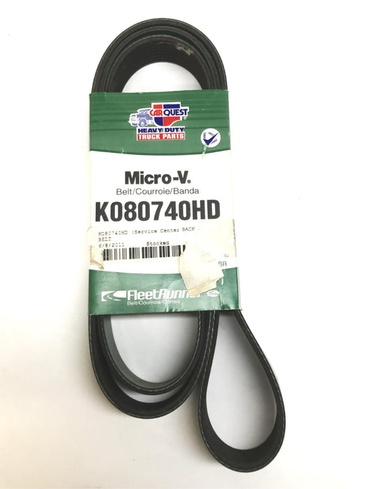 Car Quest/Gates 1-3/32" x 74-5/8" Heavy Duty Micro-V Drive Belt K080740HD NOS