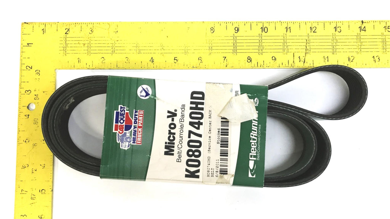 Car Quest/Gates 1-3/32" x 74-5/8" Heavy Duty Micro-V Drive Belt K080740HD NOS