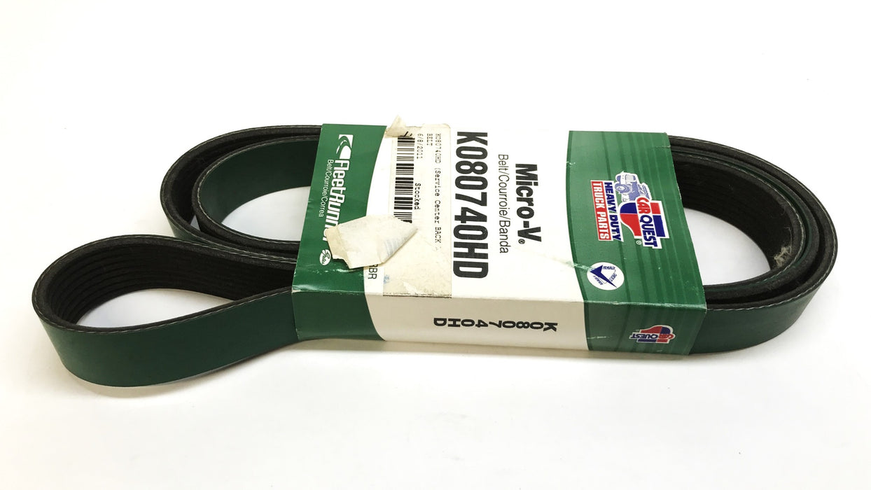 Car Quest/Gates 1-3/32" x 74-5/8" Heavy Duty Micro-V Drive Belt K080740HD NOS