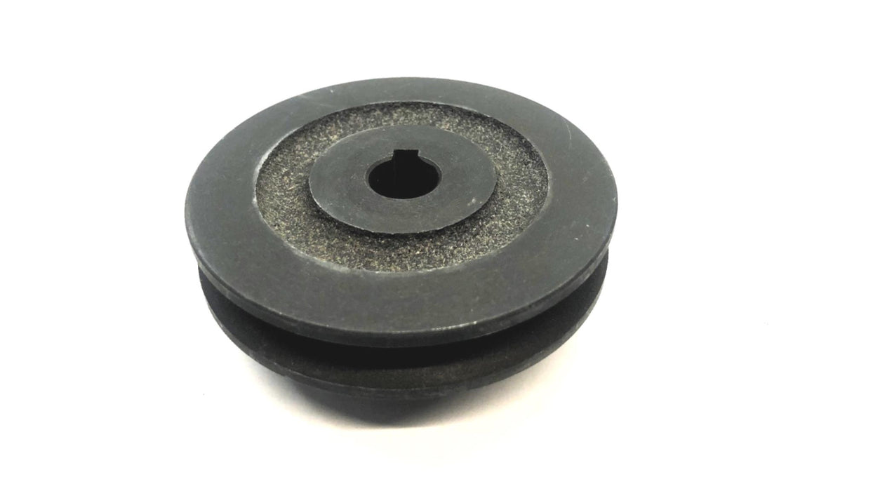 Unbranded 1/2" Bore x 3-1/4" OD Single Groove Keyway Pulley [Lot of 2] USED