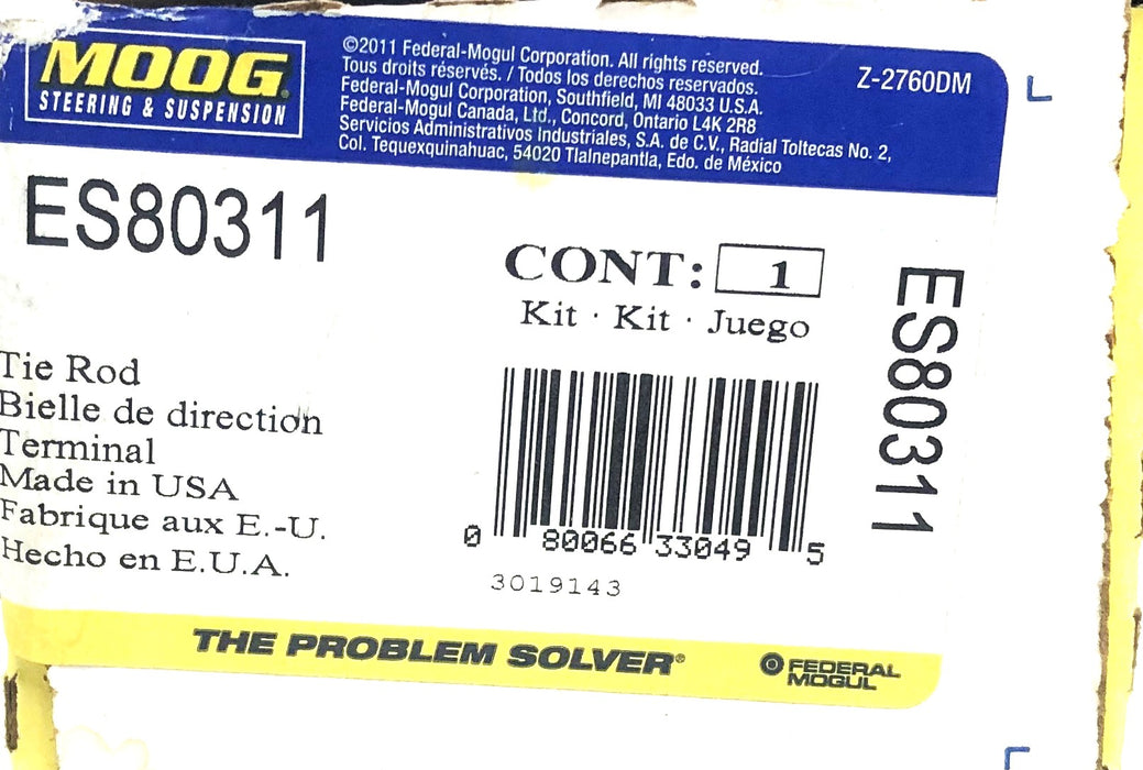 Moog Outer Tie Rod End Kit ES80311 NOS