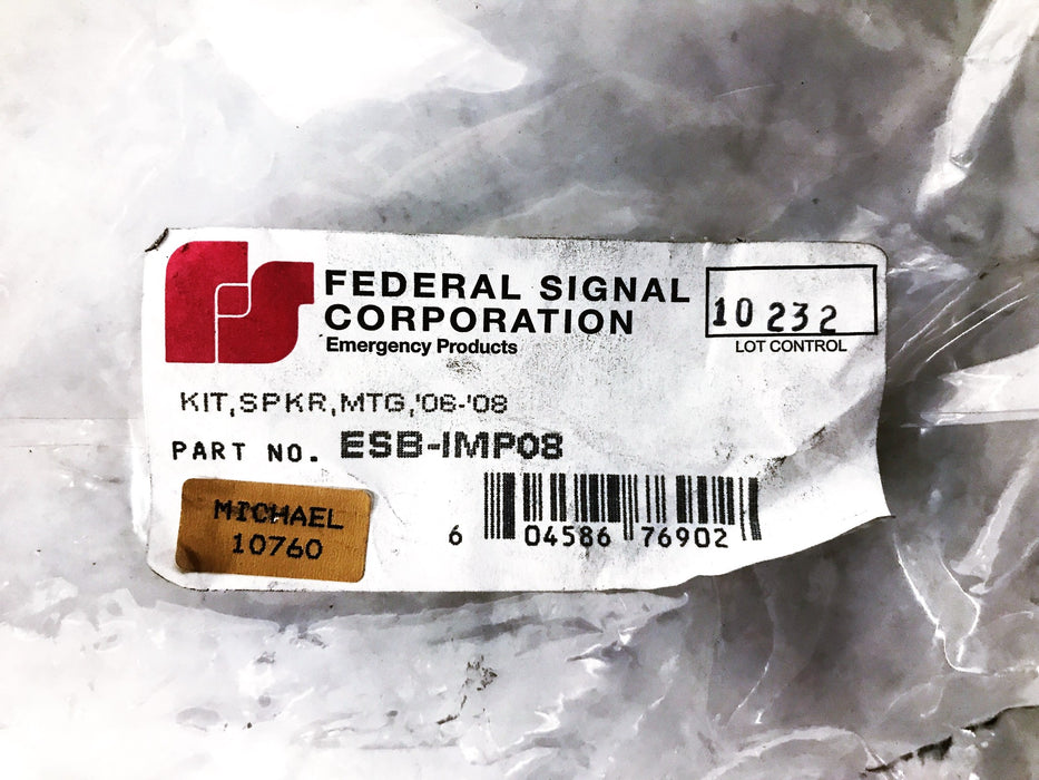 Federal Signal Corp. Speaker Mounting Kit ESB-IMP08 NOS