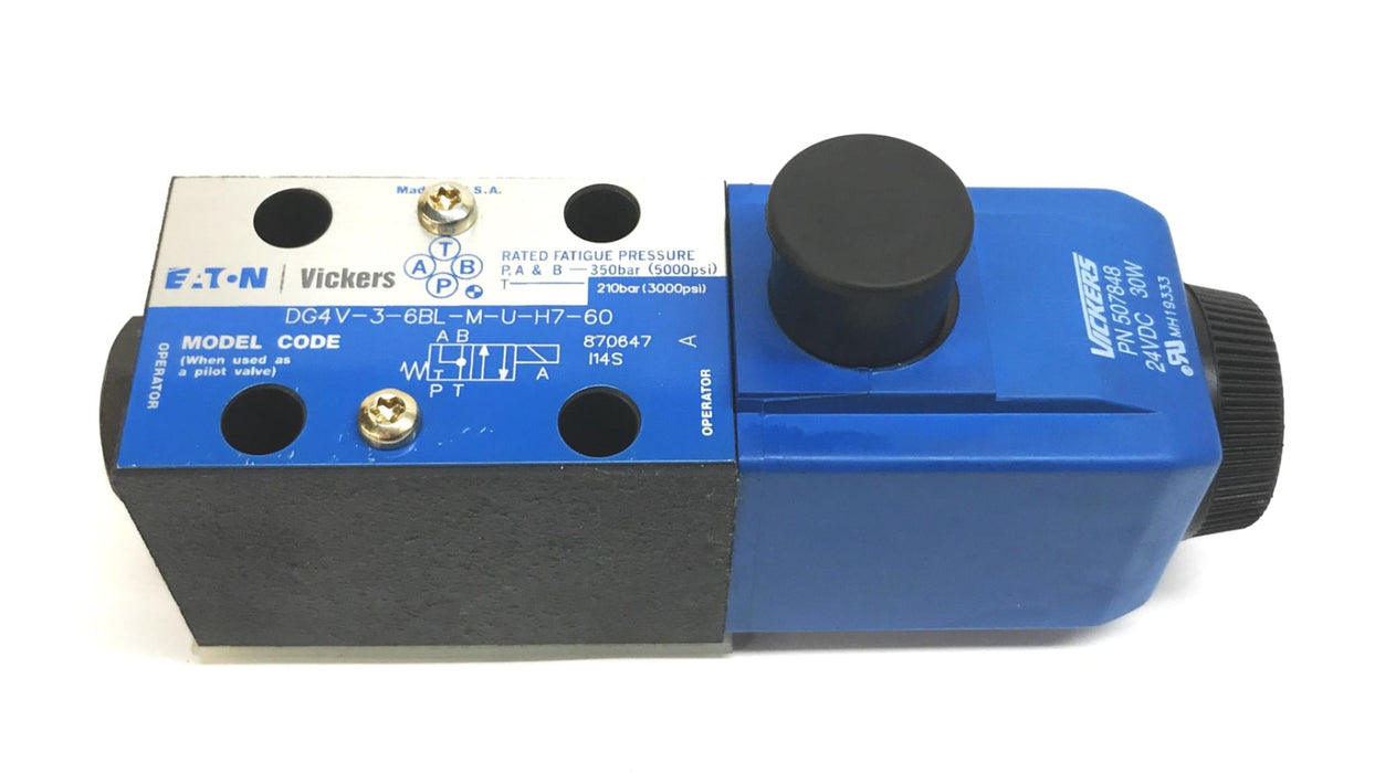 Eaton Vickers Directional Control Valve DG4V-3-6BL-M-U-H7-60 NOS