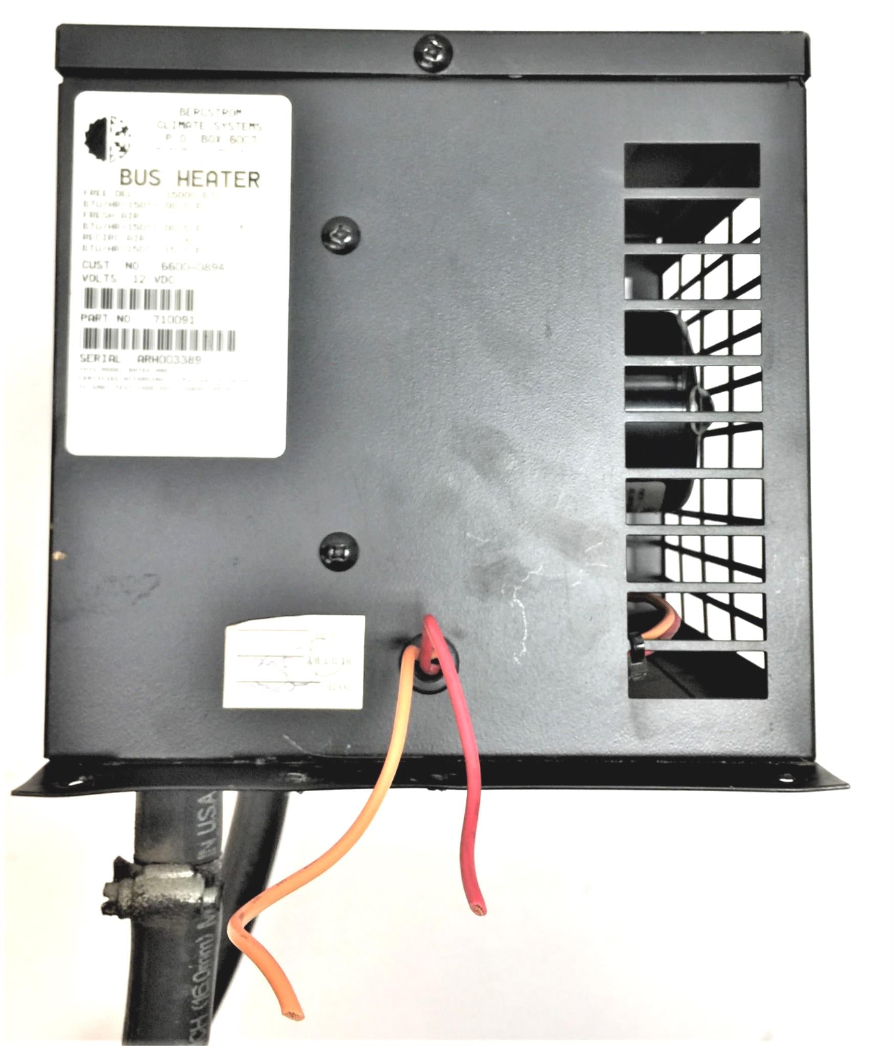 Bergstrom Bus Heater Untested 710091 USED – governmenttransitsurplus.com