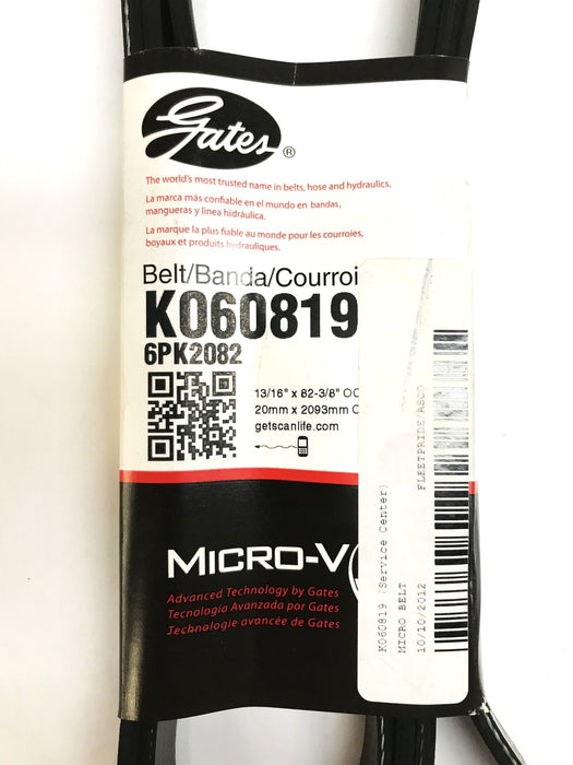 Gates 13/16" x 82-3/8" Micro-V Drive Belt K0609819 NOS