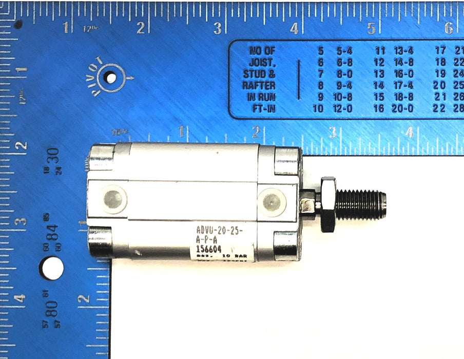 Festo 10 Bar / 150 PSI Pmax Pneumatic Cylinder ADVU-20-25-A-P-A (156604) NOS