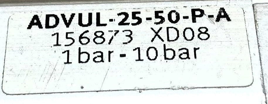 Festo 1-10 Bar Double Acting Pneumatic Cylinder ADVUL-25-50-P-A (156873) NOS