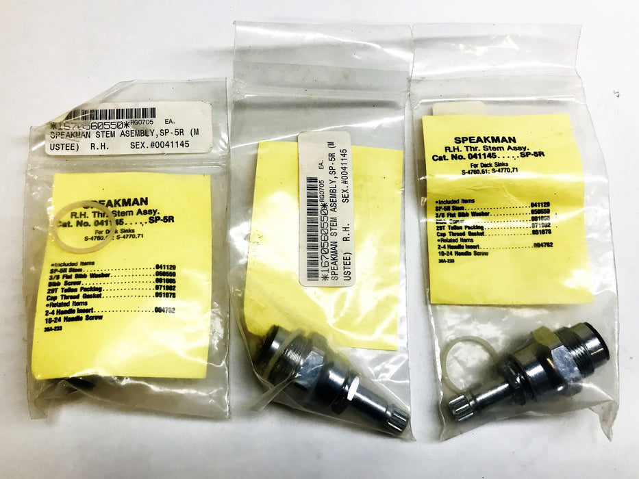 Speakman Stem Assembly 041145 [Lot of 3] NOS