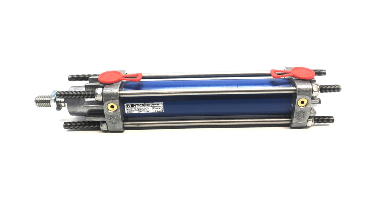Aventics 10 Bar Pmax Blue Pneumatic Cylinder 7472000003 NOS