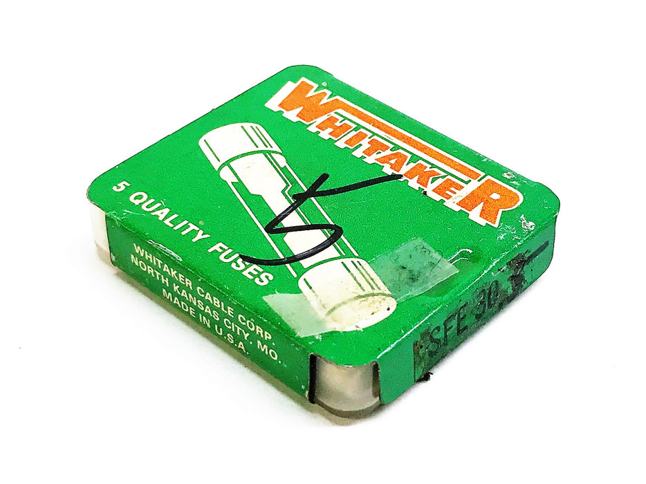 Whitaker/Buss 30 Amp Fuse, Box of 5, SFE-30 [Lot of 5] NOS