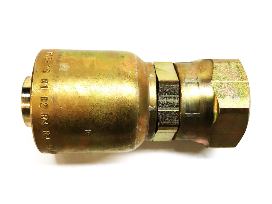 ORFS 1-1/4" Female Swivel Hydraulic Hose Fitting P43-16-R1-R2-R3 NOS