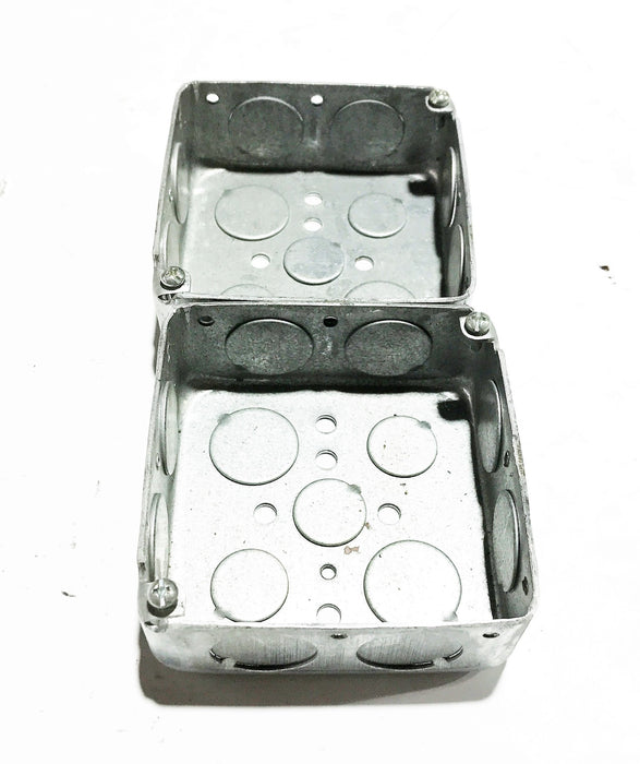 Crouse Hinds 4" Square Steel Outlet Box TP412 [Lot of 2] NOS