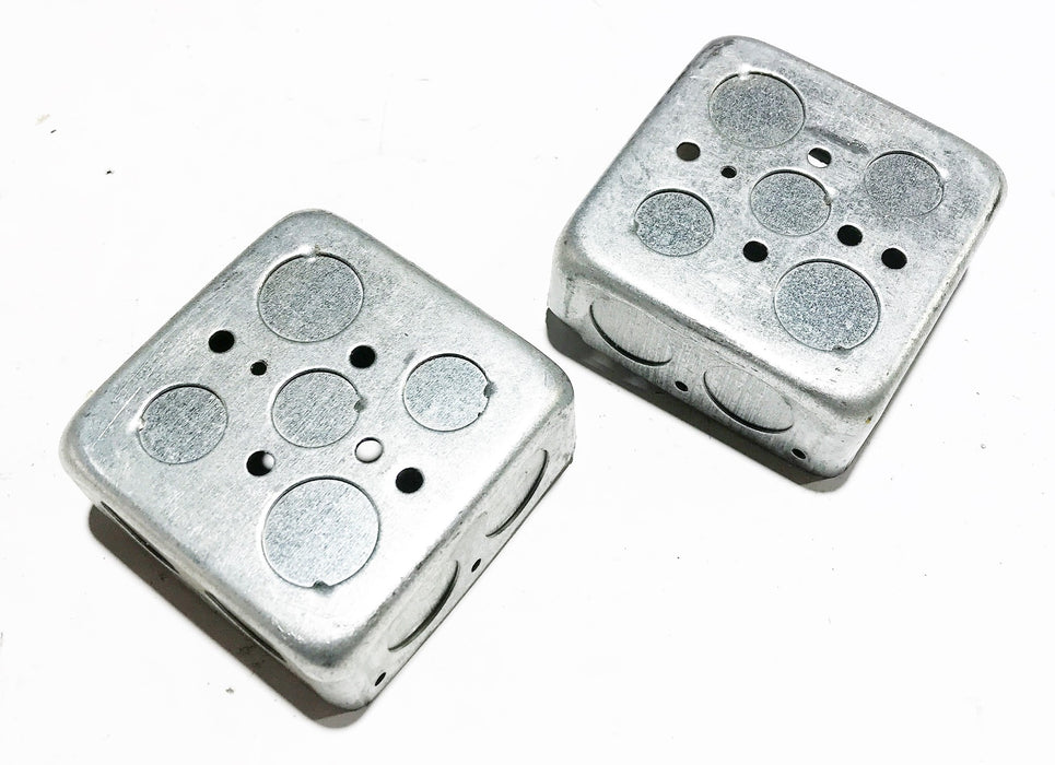 Crouse Hinds 4" Square Steel Outlet Box TP412 [Lot of 2] NOS