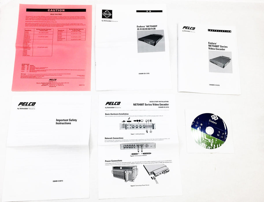 Schneider Electric Pelco NET5404 H.264,4CH Video Encoder NET5404T NOS