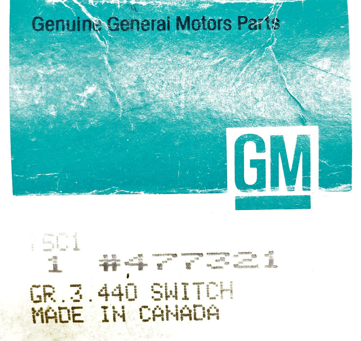 General Motors/GM Throttle Control Switch 477321 NOS