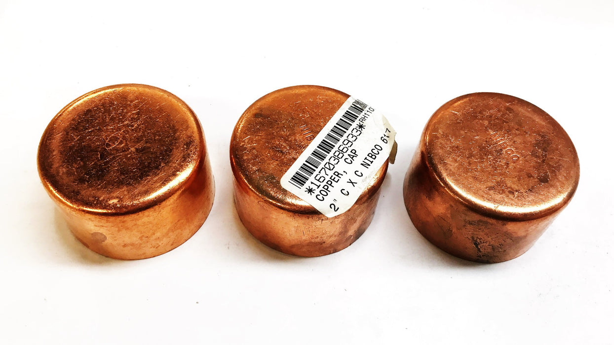 Nibco 2" Wrot Copper Cup 6172 [Lot of 3] NOS