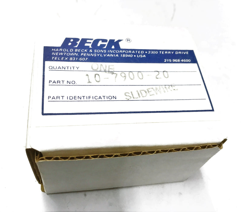 Beck Slidewire Assembly 10-7900-20 NOS