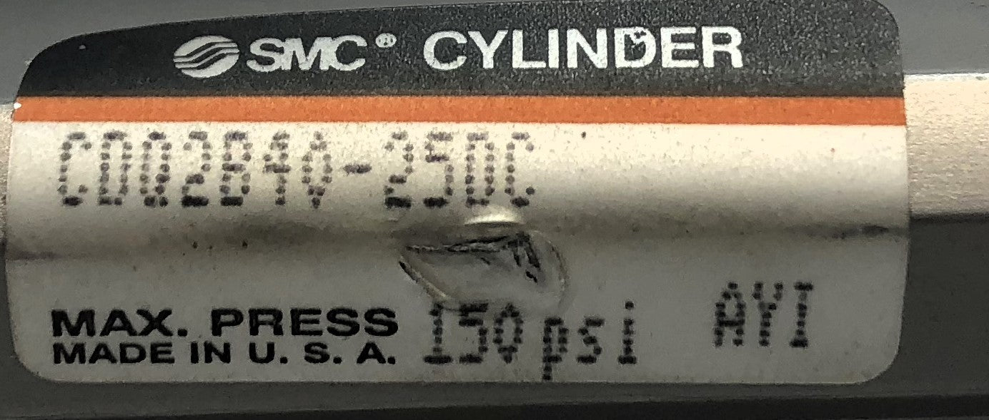 SMC 150 PSI Max Press Pneumatic Cylinder CDQ2B40-25DC NOS