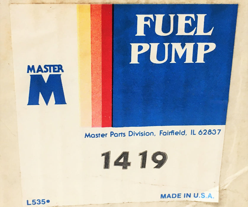 Master Fuel Pump Assembly 1419 NOS