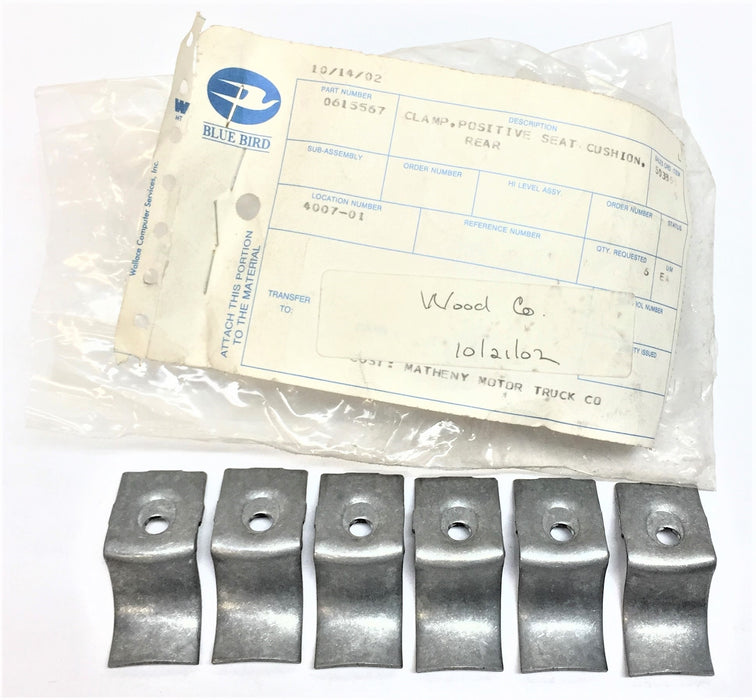 BLUE BIRD Seat Cushion Clamp 0615567 [LOT OF 6] NOS