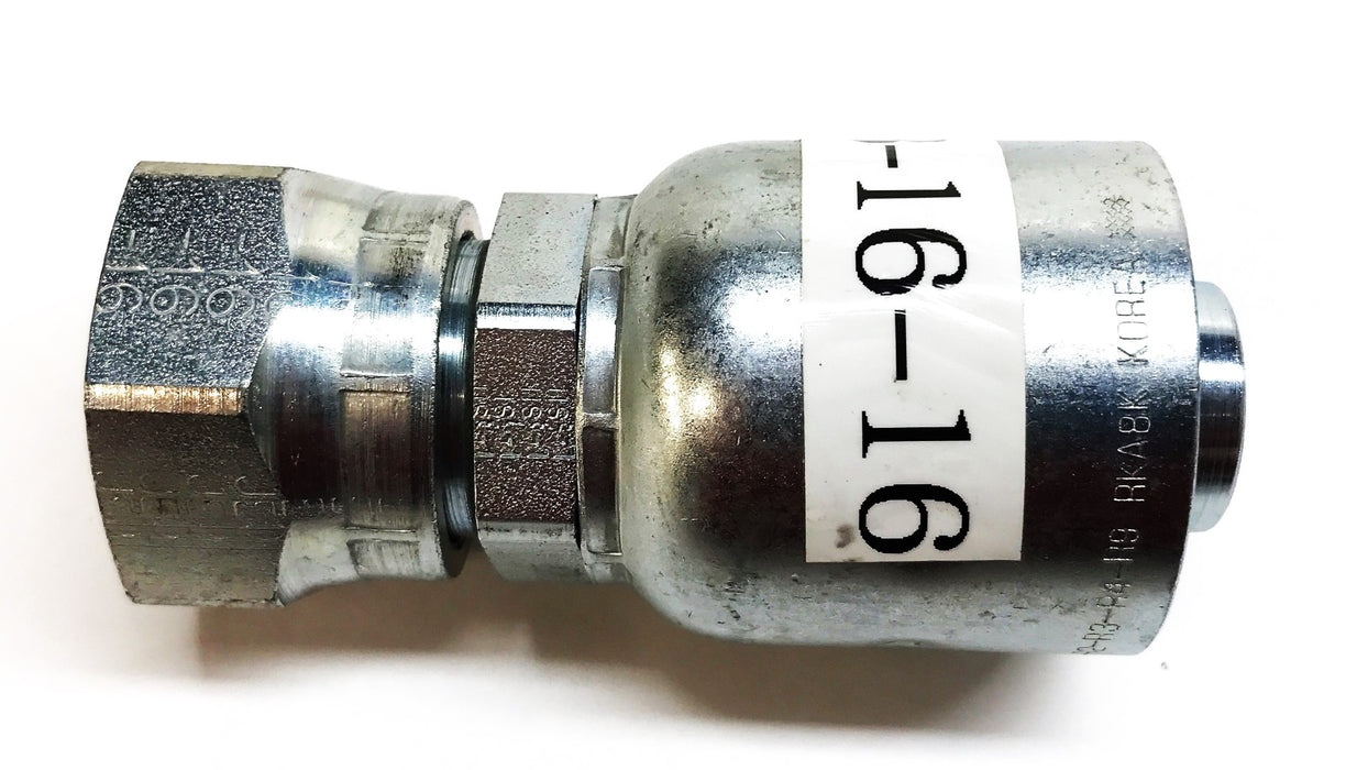 ORFS 1" Female Swivel Hydraulic Hose Adapter 1JS43-16-16 NOS