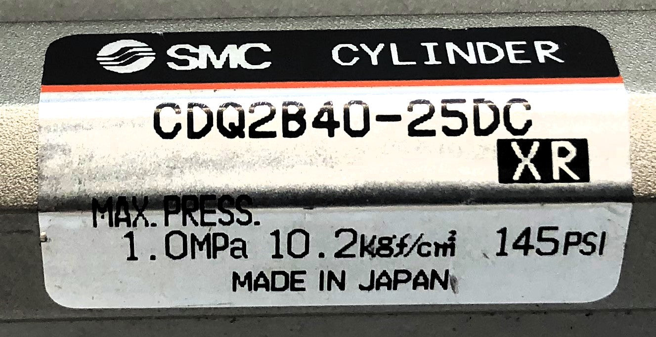 SMC 145 PSI Max Press Pneumatic Cylinder CDQ2B40-25DC NOS