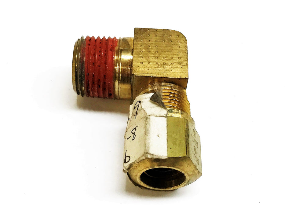 Eaton 1/2" Tube Male x 1/2" Thread Male Brass Compression Elbow [Lot of 3] NOS