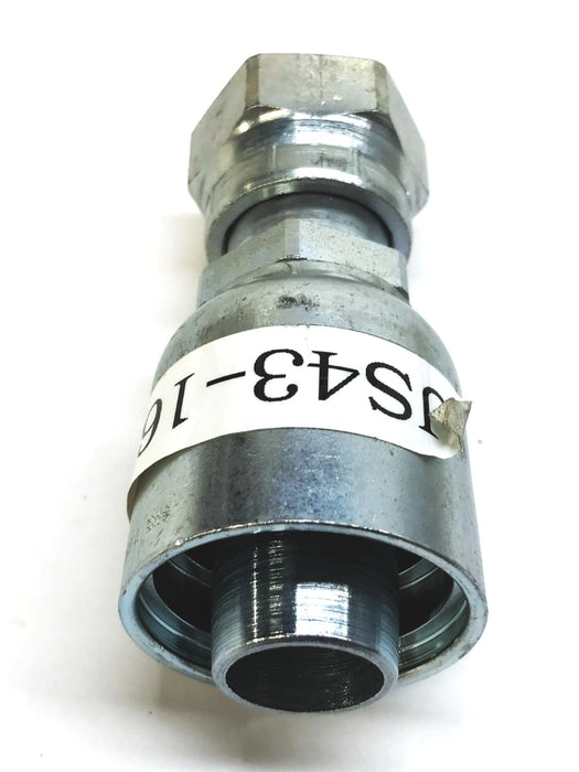 ORFS 1" Female Swivel Hydraulic Hose Adapter 1JS43-16-16 NOS