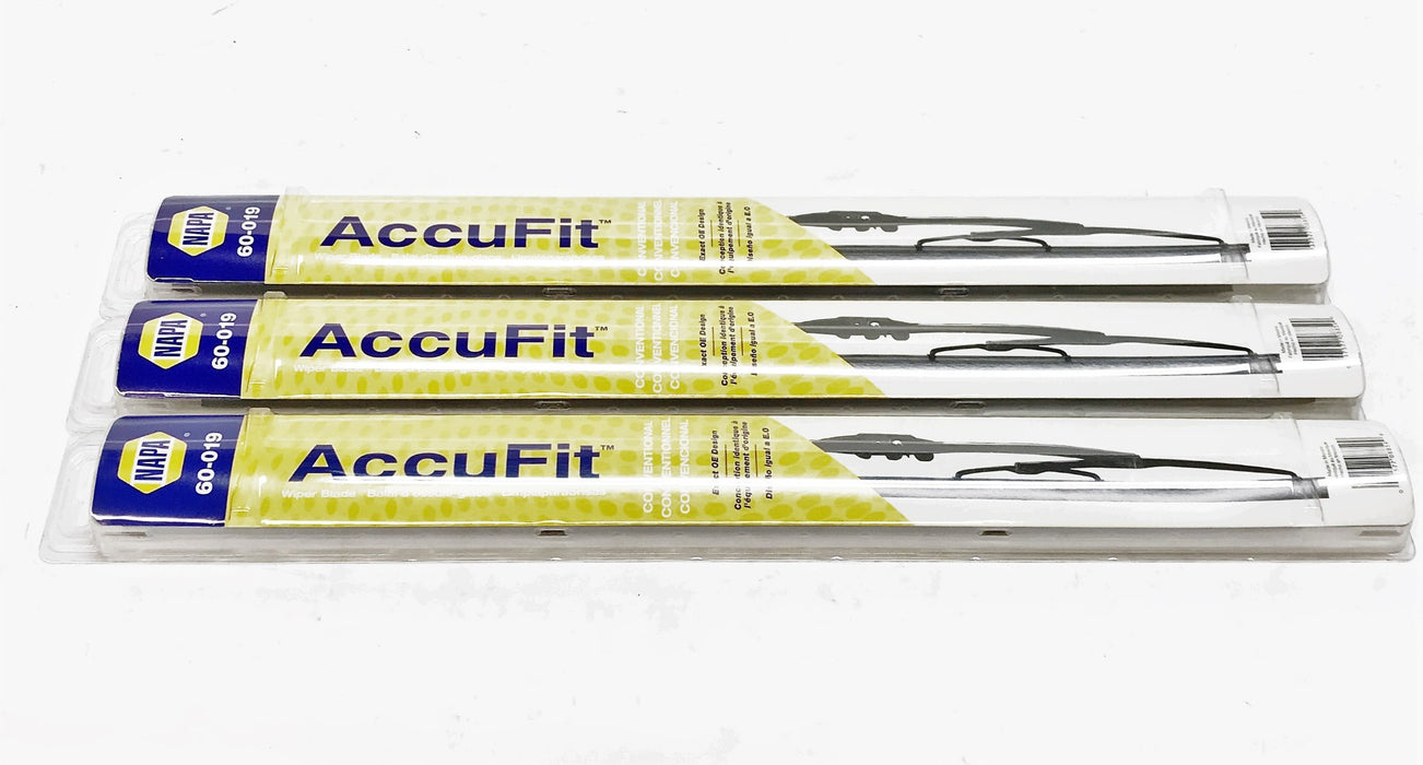 NAPA "Exact Fit" Wiper Blade 60-019 [Lot of 3] NOS
