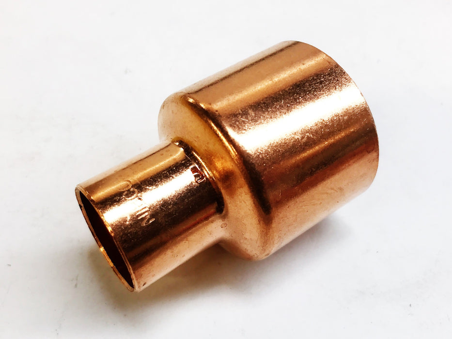 Nibco Approx .874" ID x 1.488" ID  Copper Reducing Coupling 600-2 [Lot of 3] NOS