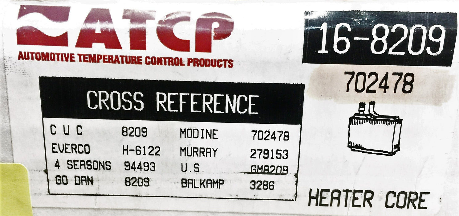 ATCP Heater Core 702478 (16-8209) NOS