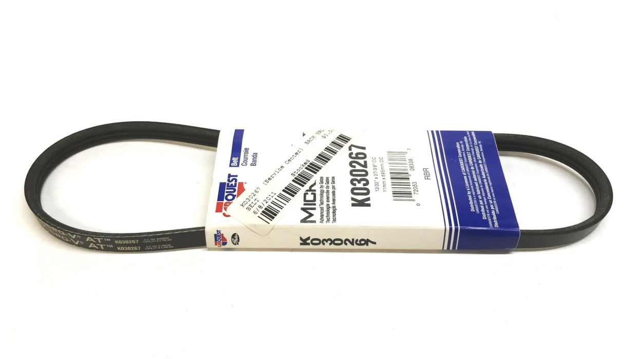 Car Quest/Gates 13/32" x 27-3/8" Micro-V Drive Belt K030267 [Lot of 2] NOS