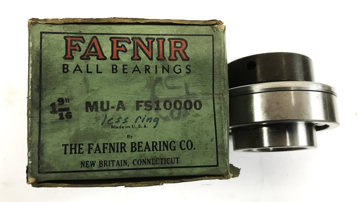Fafnir 1-9/16 inch Insert Ball Bearing with Locking Collar SM1109KT NOS