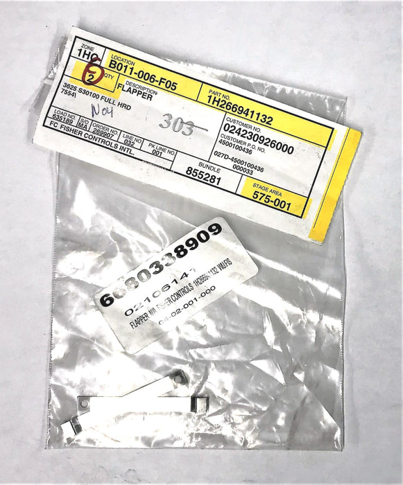 FISHER CONTROLS FLAPPER 1H266941132 [LOT OF 2] NOS