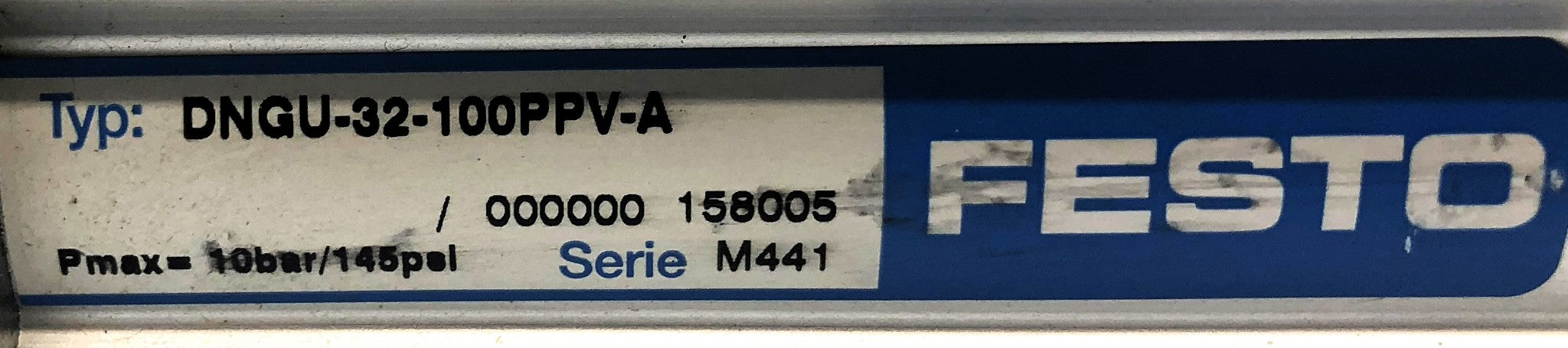 Festo 10 Bar / 145 PSI Pmax Pneumatic Cylinder DNGU-32-100PPV-A NOS