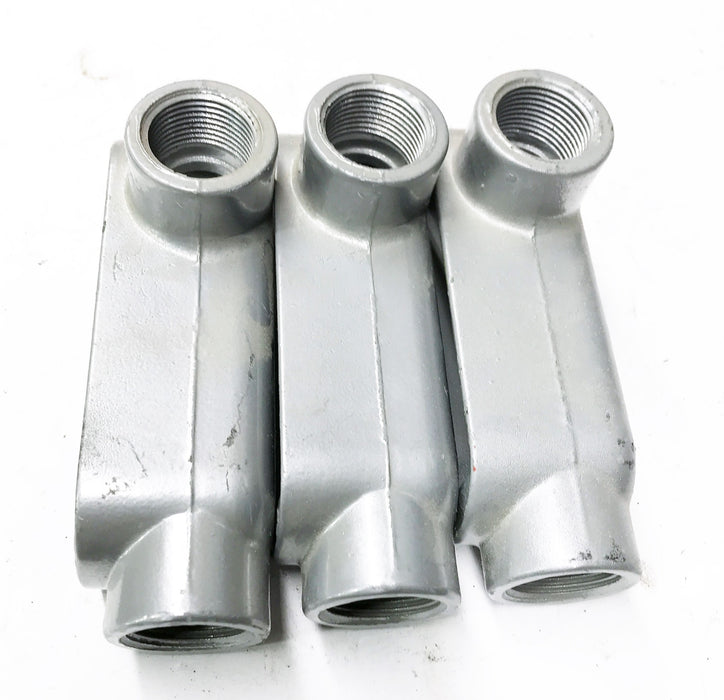 UL 3/4" Aluminum Type LL Conduit Outlet Body E30640 [Lot of 3] NOS