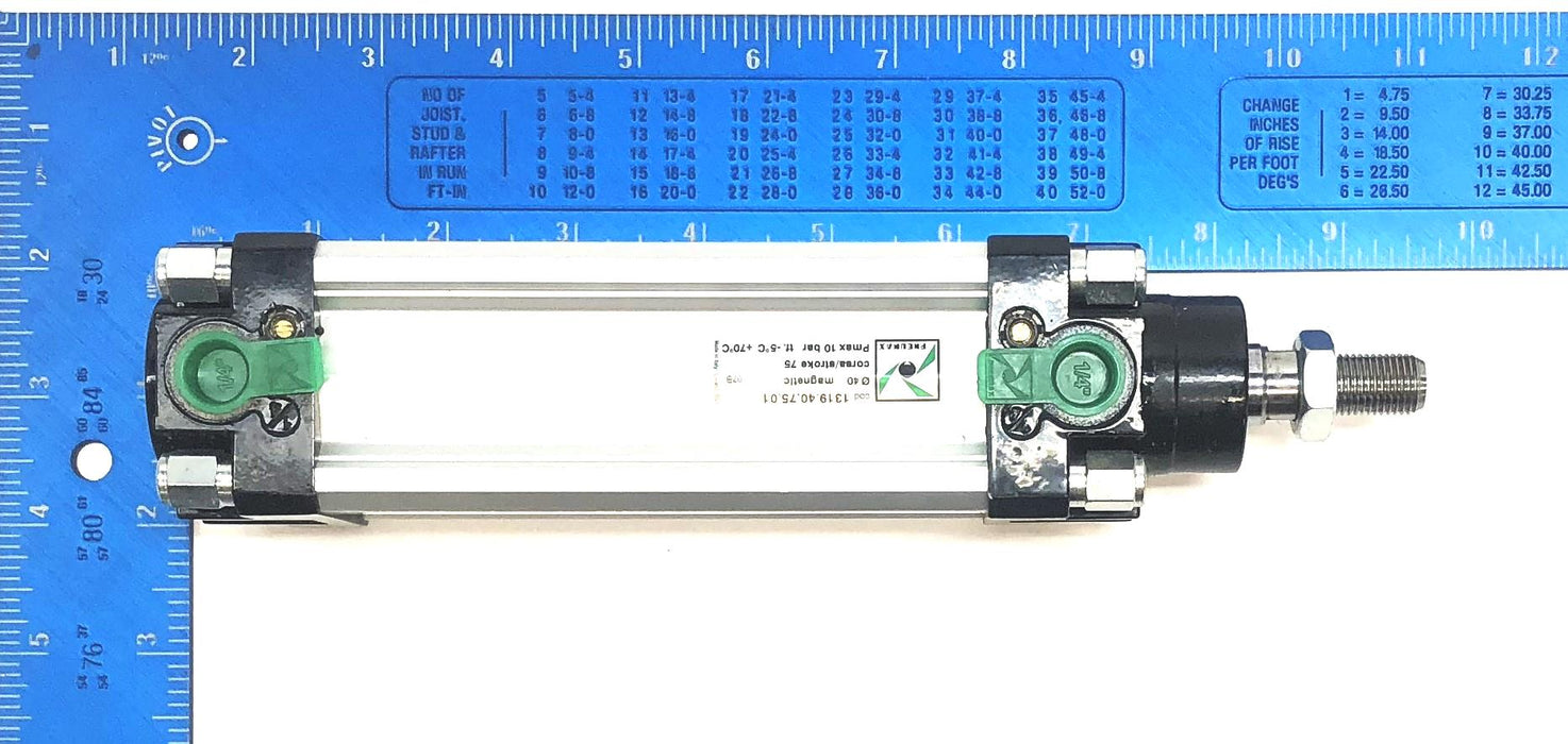 Pneumax 75 Stroke 10 Bar Pmax Magnetic Pneumatic Cylinder 1319.40.75.01 NOS