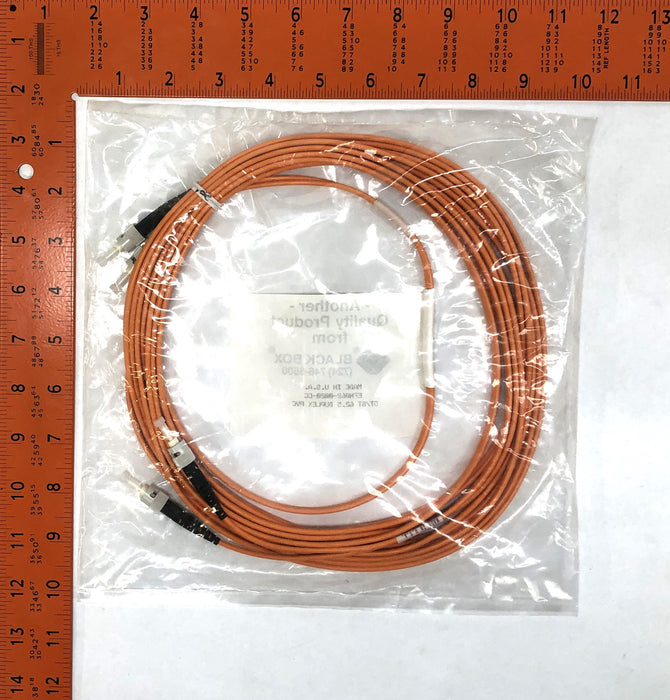 Black Box 20' ST/ST 62.5 Duplex PVC Fiber Optic Cable EFN062-0020-CC NOS