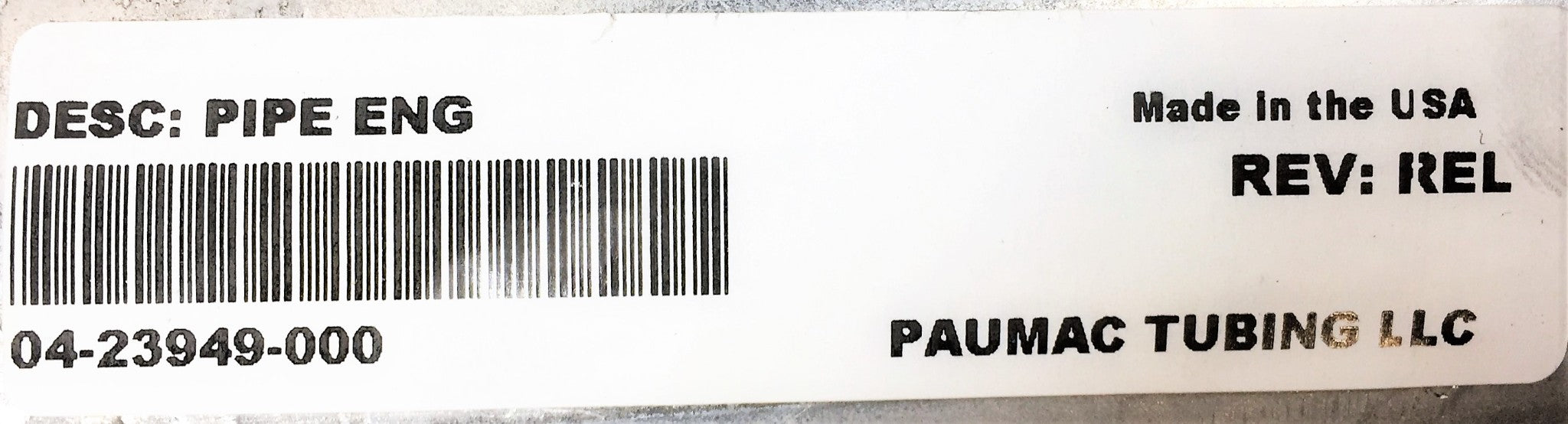 PAUMAC TUBING Turbo Pipe Exhaust 04-23949-000 NOS