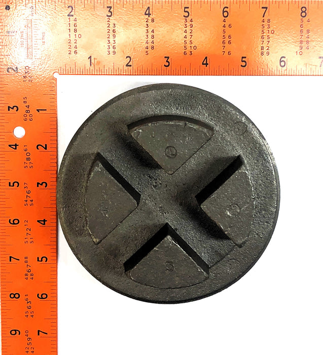 JP Ward 5" Black Iron Threaded Barhead Cored Plug NOS
