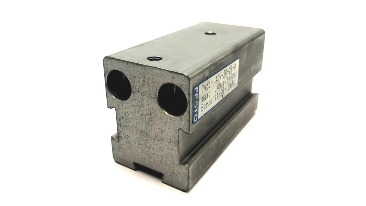 Festo 10 Bar / 145 PSI Pmax Compact Pneumatic Cylinder ADV-20-25-A USED