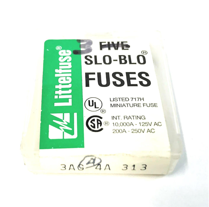 LITTLEFUSE 200A/250V AC SLO-BLO FUSE 3AG-4A-313 [LOT OF 28] NOS