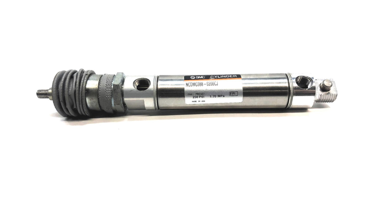 SMC 250 PSI Pmax Pneumatic Cylinder NCDMC088-0200CJ USED