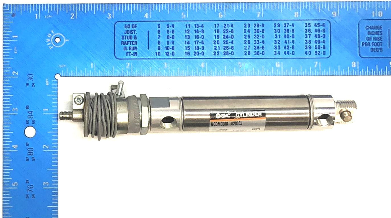 SMC 250 PSI Pmax Pneumatic Cylinder NCDMC088-0200CJ USED
