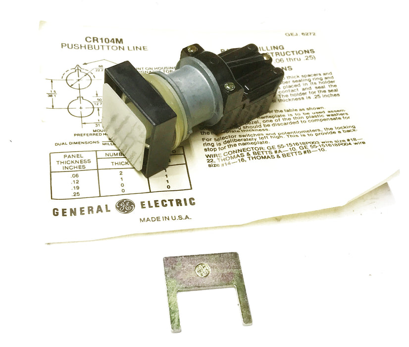 General Electric GE Mini Oil-Tight Push Button Switch CR104MA11 NOS