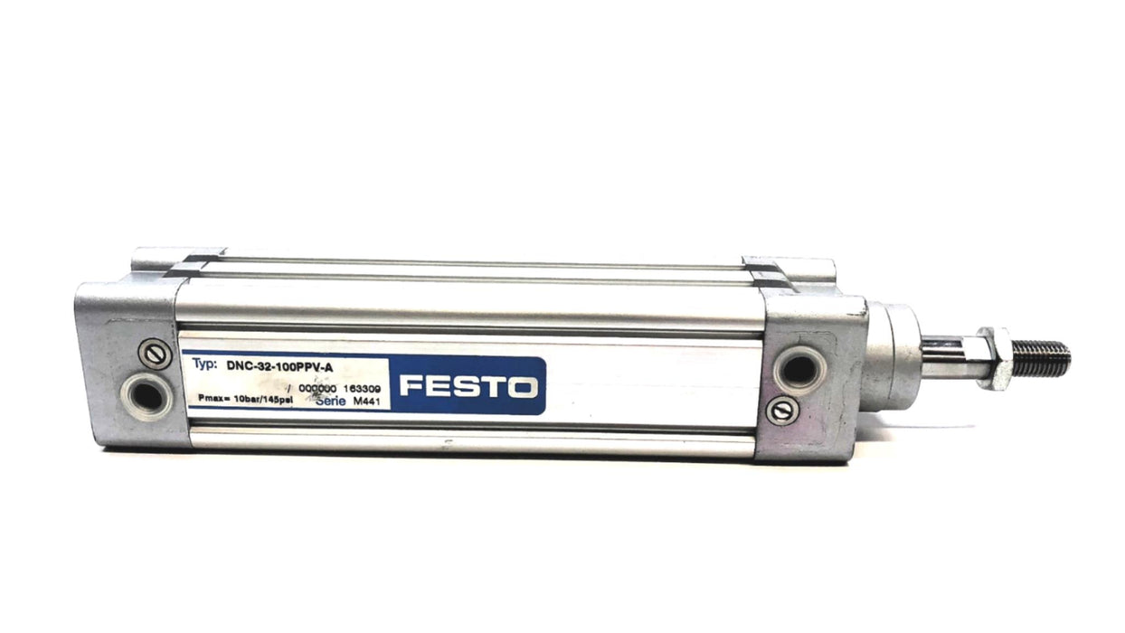 Festo 10 Bar / 145 PSI Pmax Pneumatic Cylinder DNC-32-100-PPV-A (163309) NOS