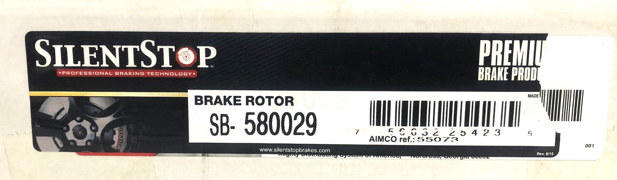 Silent Stop Brake Disc Rotor SB-580029 NOS