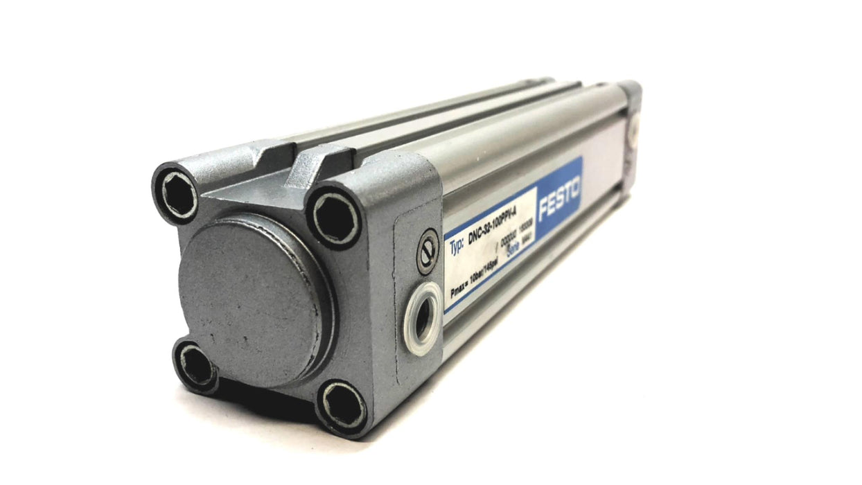 Festo 10 Bar / 145 PSI Pmax Pneumatic Cylinder DNC-32-100-PPV-A (163309) NOS